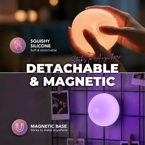 Miniatura 2 de Lámpara de mesita de noche Shell con cargador inalámbrico, luz regulable sin escalones para dormitorio y dormitorio, lámpara de estado de ánimo