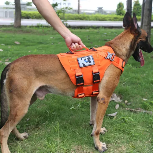 Miniatura 3 de ICEFANG GN3 - Arnés táctico para perros con 6 hebillas, chaleco Molle con asa, cobertura de 3/4 del cuerpo, panel de gancho y bucle para parche