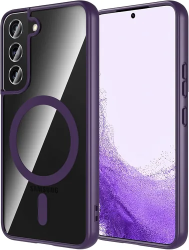 Miniatura 24 de Hensinple Funda Magnética para Samsung Galaxy S22, Funda para Teléfono Galaxy S22 [Compatible con MagSafe], Cubierta Magnética Transparente