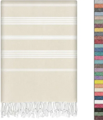 Miniatura 21 de EPHESUS TOWELS Toalla de playa turca de gran tamaño de 38 x 70 pulgadas, diseño sultán, toalla turca para playa, baño, piscina, gimnasio, yoga
