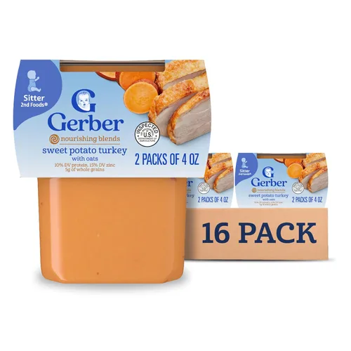 Miniatura 11 de Gerber Baby Food 2nd Foods, cena, puré de pollo con manzana, tubos de 4 onzas, paquete de 2 (paquete de 8)