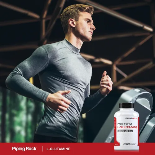 Miniatura 6 de Piping Rock L Glutamine - Cápsulas en polvo 2000 mg 240 píldoras Suplemento para mujeres y hombres Aminoácido en forma libre Sin OMG, sin
