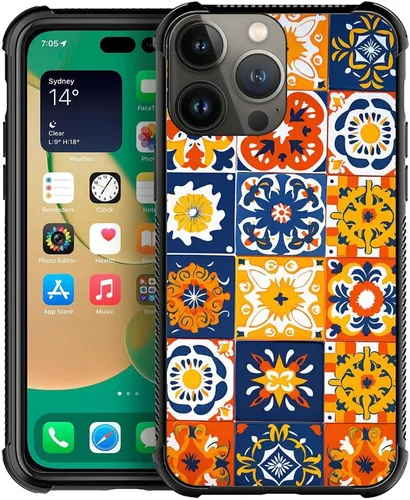 Miniatura 23 de CARLOCA Funda compatible con iPhone 11 Pro Max, patrón de carretera del desierto naranja alienígena, ultra protección, a prueba de golpes