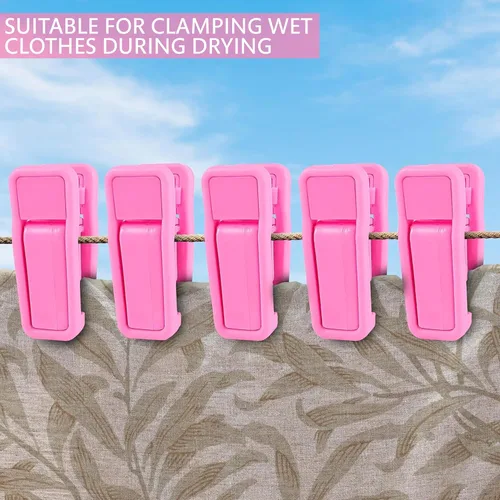 Miniatura 9 de 40 clips de plástico para colgar – hasta 0.236 in/0.24 pulgadas clips para pantalones, fuerte agarre antideslizante para faldas, pantalones, ropa