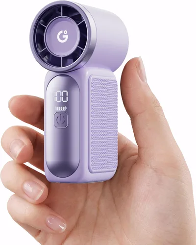 Miniatura 10 de Gaiatop Mini ventilador portátil de mano, 6 velocidades 16900 RPM, ventilador personal de alta velocidad con pantalla LED, recargable por USB, mini
