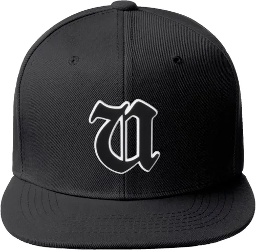 Miniatura 1123 de Daxton Gorra clásica con visera de billete plano con letras del alfabeto inglés antiguo de la A a la Z