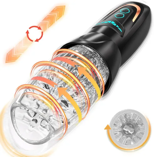 Masturbador automático masculino juguete sexual con 10 vibraciones, 8 patrones de empuje y rotación, juguetes sexuales masculinos para hombres,