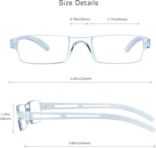 Miniatura 3 de VisionGlobal 5 pares de anteojos de lectura, anteojos con filtro de luz azul, anteojos de lectura para computadora para mujeres y hombres, marco