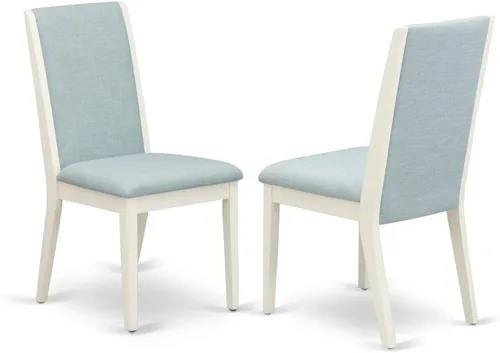 Miniatura 9 de East West Furniture LAP1T47 Lancy Parson - Juego de 2 sillas de comedor tapizadas de tela de lino color sable claro, color negro