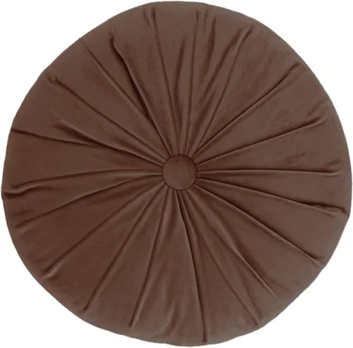 MOJUN Almohada redonda de terciopelo de color sólido, almohada de piso de calabaza, decoración del hogar, cojín redondo plisado para sofá, silla,