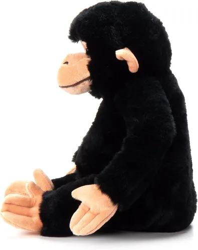 Miniatura 7 de The Petting Zoo Peluche de chimpancé, regalos para niños, animales salvajes del zoológico Onez, juguete de peluche de chimpancé de 12 pulgadas