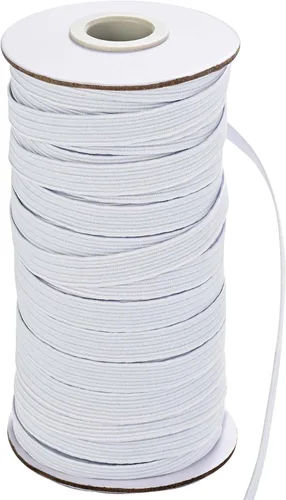 Miniatura 10 de XKDOUS Banda elástica para costura, 3/8 pulgadas, 50 yardas, bandas elásticas de punto negro, cordón elástico alto para coser cintura y pantalones