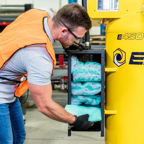 Miniatura 6 de EMAX Compresor de aire estacionario E350 - 5hp 80 Gal. Compresor industrial monofásico de 2 etapas con bomba lubricada a presión y sistema de aire