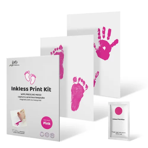 Miniatura 8 de Kit de huellas de manos para recién nacido, sin tinta, mensual, hitos de familia, bebé, almohadilla de tinta para manos y huellas de bebé, kit