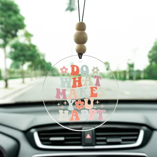 Miniatura 30 de Talataca Adorno plano 2D cristiano para automóvil y cuentas de madera, citas inspiradoras con cuentas, accesorios para espejo retrovisor, colgante 37