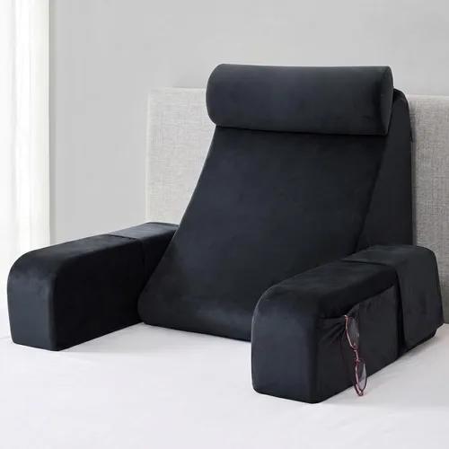 ENITYA Almohada de espalda para cama, almohada de lectura de 19 pulgadas para sentarse en la cama para adultos, almohada de apoyo de espalda con