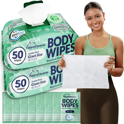 Miniatura 16 de DuraCleanse - Toallitas de limpieza corporal sin enjuague para adultos, extragruesas y desechables para incontinencia y campamento, 100 toallitas XL