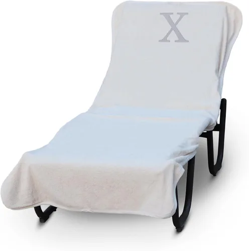 Miniatura 97 de Luxury Hotel & Spa - Funda para Tumbona de Piscina con Monograma, Letras Bordadas en Bloque - Extra Absorbente 100% Algodón Turco - Rizo Suave