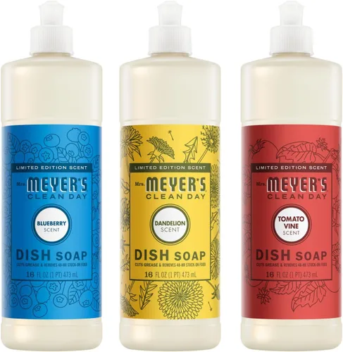 Miniatura 44 de Mrs. Meyer's - Detergente líquido para platos, aroma a pinos de Iowa, fórmula biodegradable, edición limitada, paquete de 3 unidades, 16 fl oz