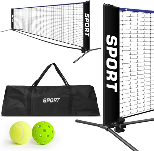 Mini juego de pickleball de 10 pies, red de tenis de fútbol, red de tenis pequeña, red de entrada de tenis, red de pickle ball portátil al aire