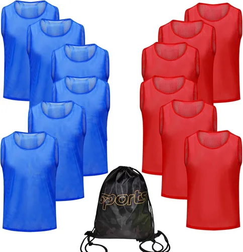 Miniatura 9 de 12/24/48PCS Pinnies Youth Team Pennies para Deportes Niños y Chalecos Scrimmage para Fútbol Baloncesto Jersey Practice