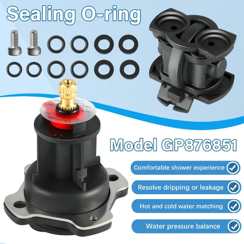 Miniatura 4 de Kit de tapa de mezclador y unidad de equilibrio de presión GP876851, compatible con válvulas de ducha Kohler K-304 y K-11748, kit de reparación