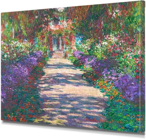 Miniatura 92 de IPIC - Reproducción artística de los lirios de agua de Claude Monet 1906, impresiones giclée coinciden con el marco dorado clásico, arte de pared