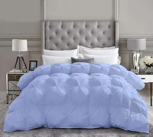 Miniatura 18 de Lujoso para todas las estaciones – Colección de hotel – Estilo Pintuck – 100% algodón orgánico tamaño Twin XL 68 x 92 pulgadas, edredón plisado de 1