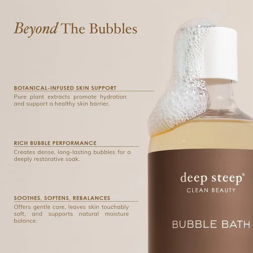 Miniatura 5 de Deep Steep baño de burbujas, lavanda y manzanilla 17 oz – Reducción de alergias clínicamente probada, baño relajante con manteca de karité y aceite