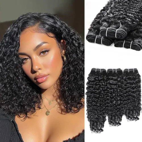 Miniatura 33 de ALLRUN Paquetes de Ondas Corporales con Cierre Cabello Humano 12 14 16 Pulgadas+10 Cierre Tejidos Corporales 3 Paquetes y Cierre Parte Libre 100%