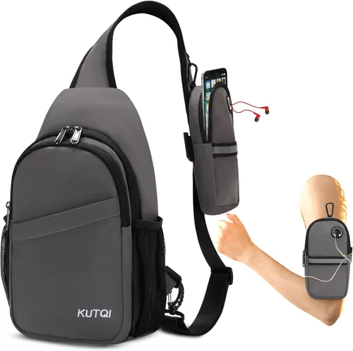 Miniatura 8 de Mochila cruzada para mujeres y hombres, multiusos, artículos esenciales de viaje, senderismo, bolsa de pecho