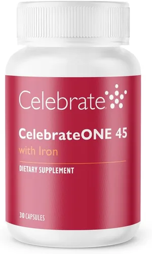 Celebrate Vitamins CelebrateONE 45, 45 mg de hierro, multivitamínico bariátrico una vez al día, vitaminas y minerales esenciales, bypass gástrico y