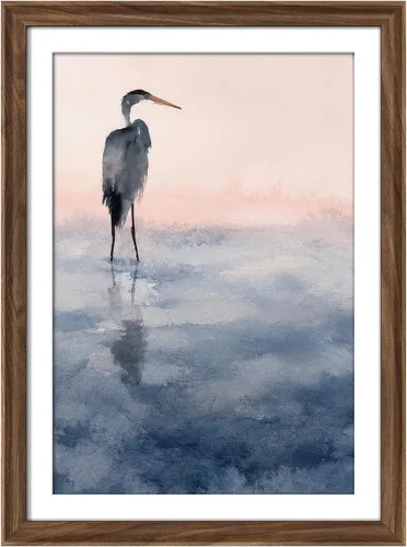 Miniatura 165 de MUDECOR Lienzo enmarcado prémium para pared, pinos nevados en bosque de invierno, ilustraciones modernas, arte contemporáneo, escénico, divertido
