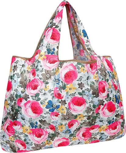 Miniatura 18 de allydrew - Bolsas grandes plegables de nailon reutilizables para comestibles, Conchas marinas Seashells