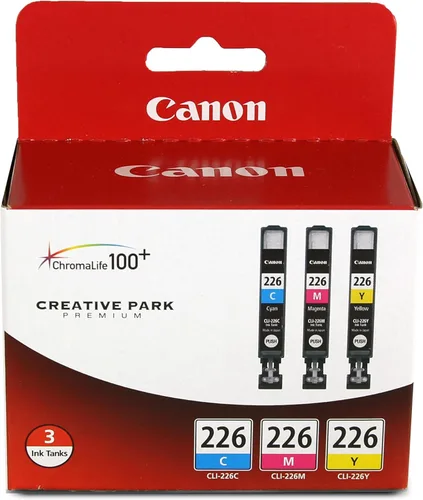 Canon CLI-226 Paquete múltiple de tres colores genuino, compatible con iP4820, MG5220, MG5120, MG6120, MG8120, MX882, iX6520, iP4920, MG5320,