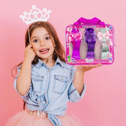 Miniatura 14 de 3 Pack Dress Up Kids Royalty Heels - Pretend Play High Heels for Kids, Princess Play Dress Shoes - Toddler Size 7-10