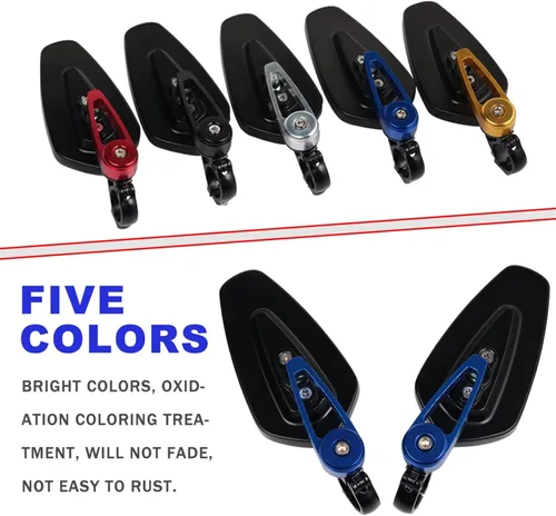 Miniatura 8 de Espejo retrovisor azul para motocicleta, retrovisor, 7/8 pulgadas, 0.866 in, para Kawasaki H2 H2R Z1000SX Ninja 1000 Z1000 Z1000 Z1000R