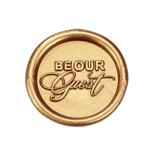Miniatura 2 de Yoption Be Our Guest - Sello de cera de sellado vintage, cabeza de latón y empuñadura de madera para bodas, Navidad, fiestas, invitaciones, sobres