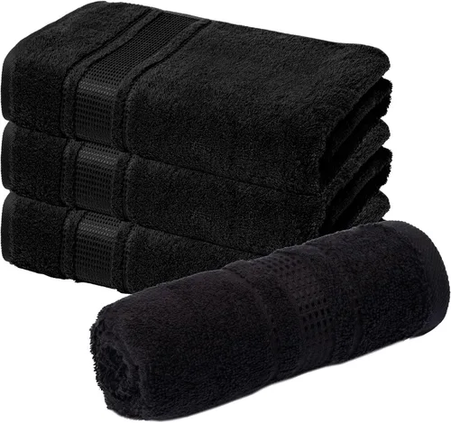 Miniatura 44 de Melissa Linen Toallas de Punta de Dedos Paquete de 4, 100% Algodón Turco, Toallas de Mano Pequeñas para Cuerpo y Cara, 12 x 18 pulgadas, Suaves