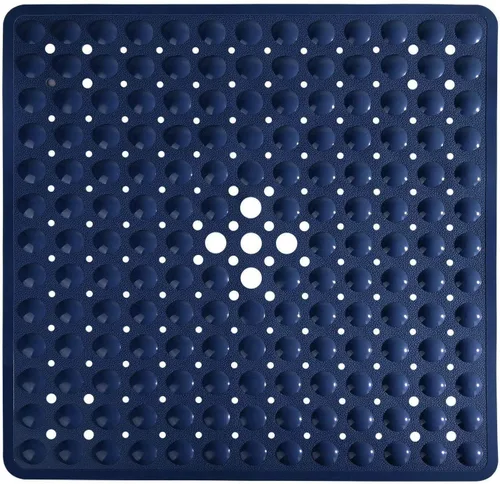 Miniatura 8 de Yimobra Tapete para ducha antideslizante, 21 x 21 pulgadas, tapete cuadrado suave para ducha con ventosas y agujeros de drenaje, tapetes para baño