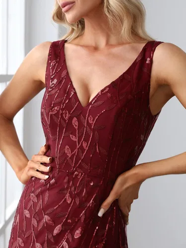 Miniatura 5 de Ever-Pretty 7886 - Vestido largo de noche sin mangas con cuello en V doble para mujer