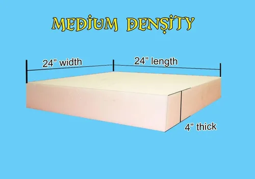 Miniatura 2 de Cojín de espuma para tapicería de 4 x 24 x 24 pulgadas de densidad media (reemplazo de asiento, hoja de tapicería, acolchado de espuma)