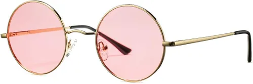 Miniatura 2 de COASION Gafas de sol polarizadas redondas retro con círculos UV400