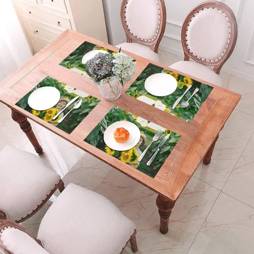 Miniatura 6 de Manteles individuales personalizables, personaliza tu nombre, foto texto, tapete para mesa de niños, lavable y resistente al calor, para mesa