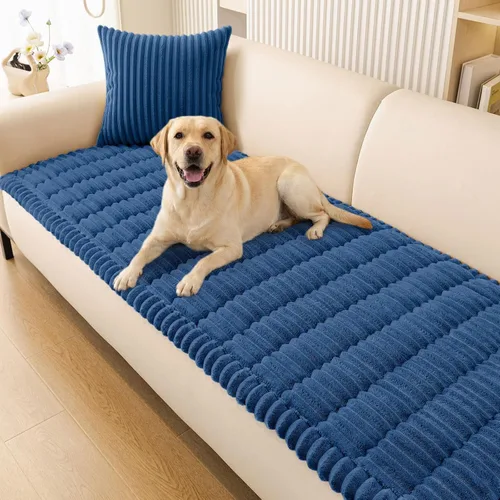 Miniatura 27 de Smiry Funda de Sofá para Perros Lavable, Fundas de Sofá para Mascotas Antideslizantes y Peludas para Sofá de 3 Cojines Apto para Mascotas, Protector