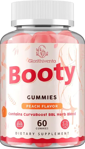 Gomitas de botín para mujer, las gomitas BBL contienen mezcla de hierbas CurvaBoost BBL y monohidrato de creatina para botín, curvas y energía, cero