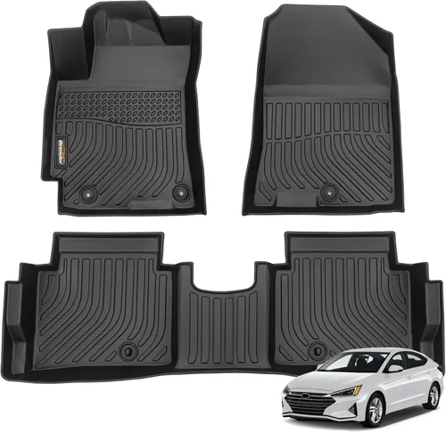 Miniatura 24 de Alfombrillas para todo tipo de clima y forro de carga para Volkswagen Atlas 2018-2025 (asiento de cubo de 6 pasajeros), juego completo de 3 filas