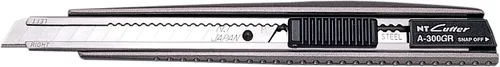 Miniatura 13 de NT Cutter - Cuchillo multiusos de agarre de aluminio fundido a presión de serie Premium Evolution PMG con bloqueo automático, hoja negra extra