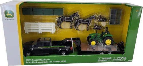 Miniatura 2 de John Deere 1/32 5075E Tractor Hauling Set Toy - LP82785