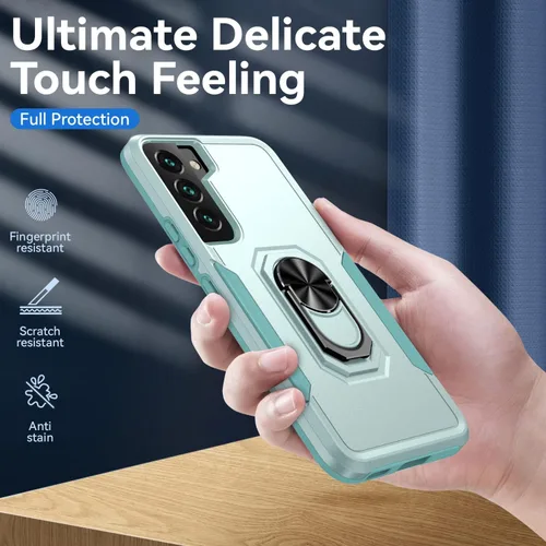 Miniatura 9 de Funda para Samsung Galaxy S22 Plus con soporte, anillo magnético de armadura, resistente funda protectora de grado militar a prueba de golpes